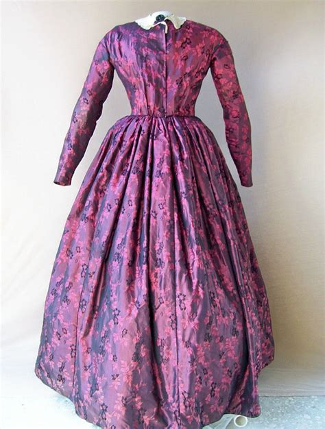 1840s brocade dress 1800s fashion 19th century fashion europe fashion victorian fashion