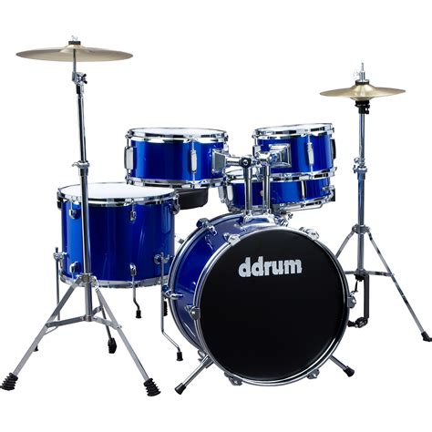 Ddrum D1 5 Piece Junior Drum Set With Cymbals Police Blue Musicians