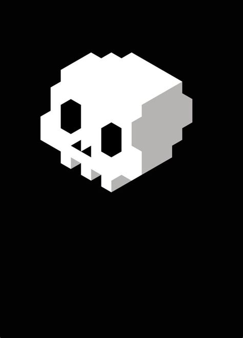 16x16 Skull Pixel Art