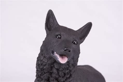 German Shepherd Black Dog Cremation Figurine