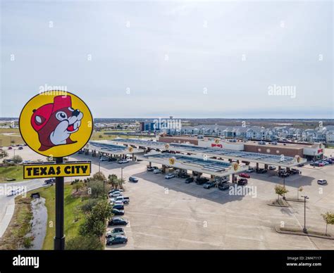 Texas City Tx Usa December 18th 2022 Aerial View Of Buc Ees Gas