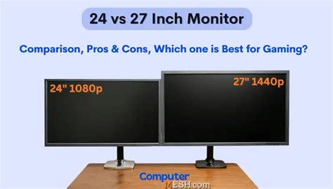 24 Vs 27 Inch Monitor For Gaming Size Comparison