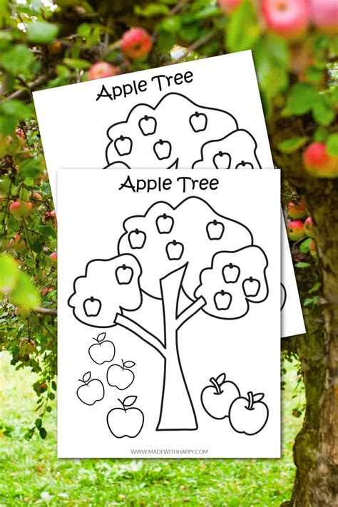 Apple Tree Printable Coloring Pages