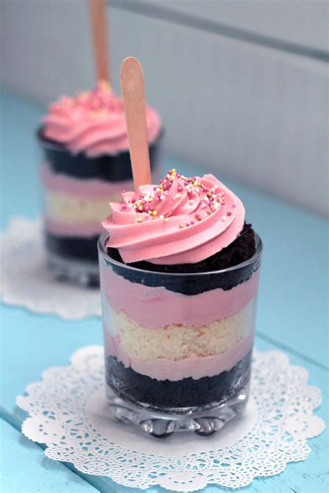 Check out our shot glass dessert selection for the very best in unique or custom, handmade pieces from our shops. eat pray bake: Cake In A Glass... | Desserts, Mini desserts, Dessert recipes