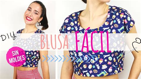 Diy Blusa Fácil Sin Patrones Con Vistas En El Escote Tela No