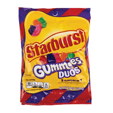 Starburst Gummies Duos 58 Oz Peg Bag Nassau Candy