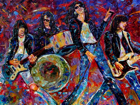 Debra Hurd Original Paintings And Jazz Art The Ramones Oil Painting
