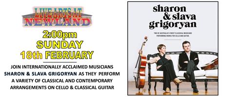Sharon And Slava Grigoryan Cello And Guitar Tickets Live Arts At