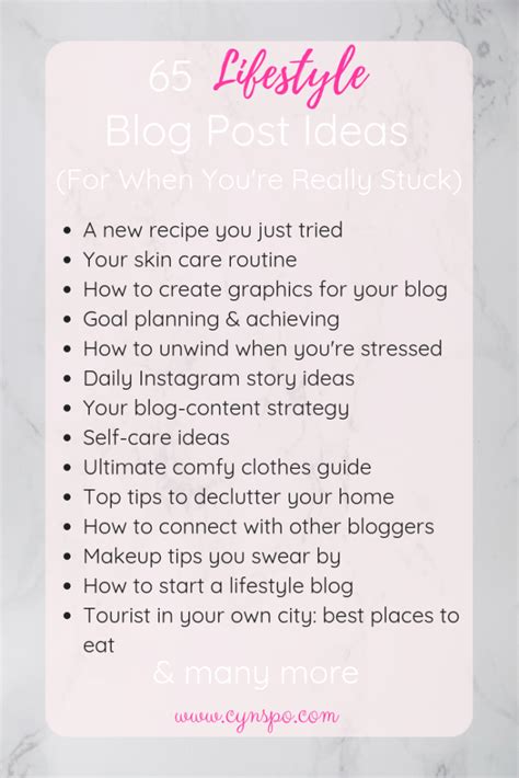 65 Lifestyle Blog Post Ideas For When You Re Really Stuck Artofit