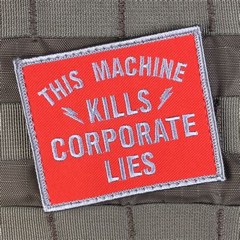 Corporate Lies Morale Patch Violent Little Machine Shop