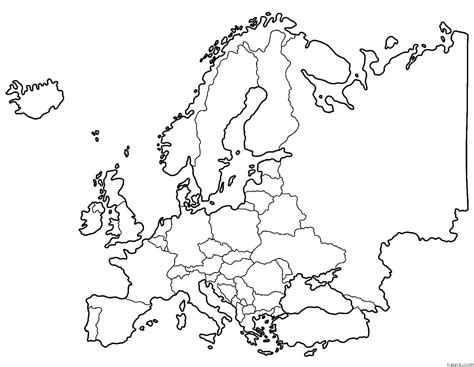 Desenhos De Mapa Da Europa Para Colorir Pintar E Imprimir