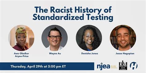 register for the racist history of standardized testing webinar apr 29 new jersey education