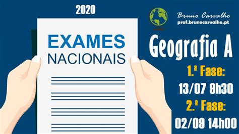 Ensino básico e ensino secundário. Geografia A (719): Calendário do Exame Nacional 2020 ...