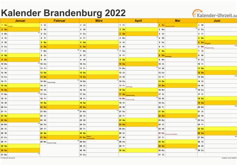 2022 yılı sonraki yıl olacak. Feiertage 2022 Brandenburg + Kalender