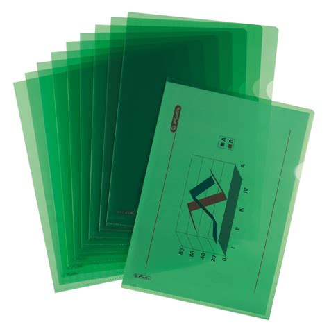 Document Protector A4 Pyramid Green 10 Pieces Herlitz