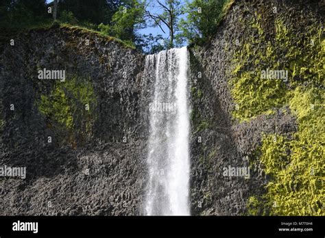 Latourell Falls In Beautiful Portland Oregon Stock Photo Alamy