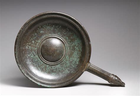 Bronze Patera Shallow Bowl With Handle Roman Early Imperial