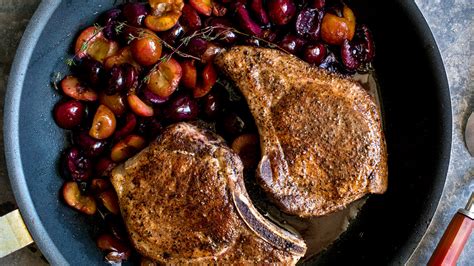 Pork Chops With Brandied Cherries Recipe Nyt Cooking