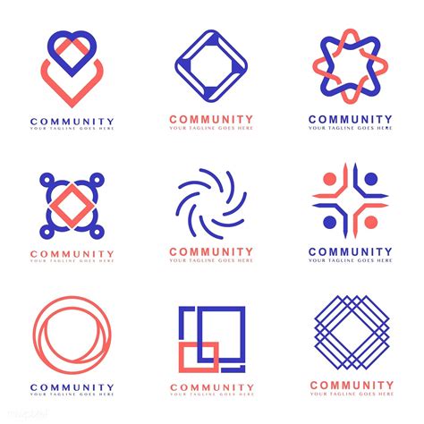Set Of Community Branding Logo Design Samples Free Image By Rawpixel