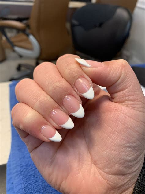 Almond Nails French Almond Gel Nails Short Almond Nails French Tip