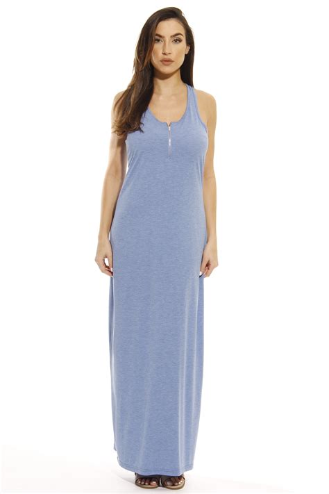 Just Love Maxi Dress With Front Zipper Summer Dresses Heathered