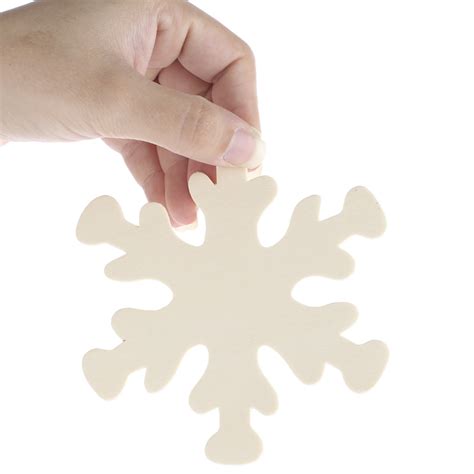 Unfinished Wood Snowflake Cutout Snow Snowflakes Glitter