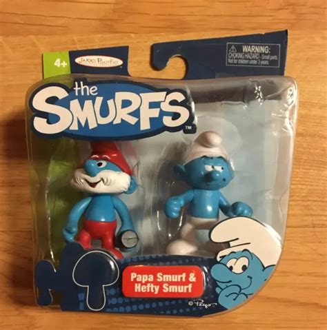 The Smurfs Papa Smurf And Hefty Smurf 2 Action Figures 2 Pack Jakks