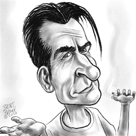 Charlie Sheen Caricature Brent