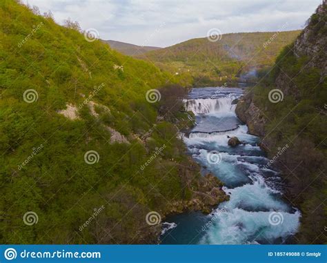 Waterfall Of Strbacki Buk In Bosnia And Herzegovina Stock Photo