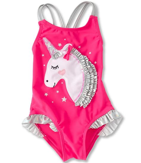 Flapdoodles Little Girls 2t 6x Unicorn One Piece Swimsuit Dillards