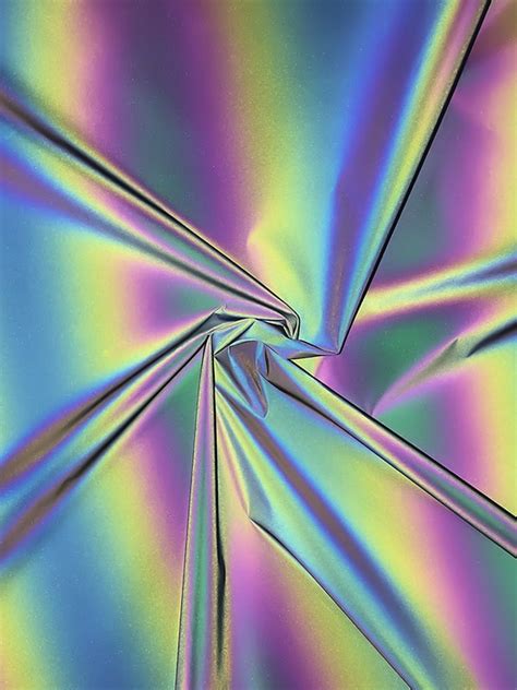 Rainbow Iridescent Reflective Fabric