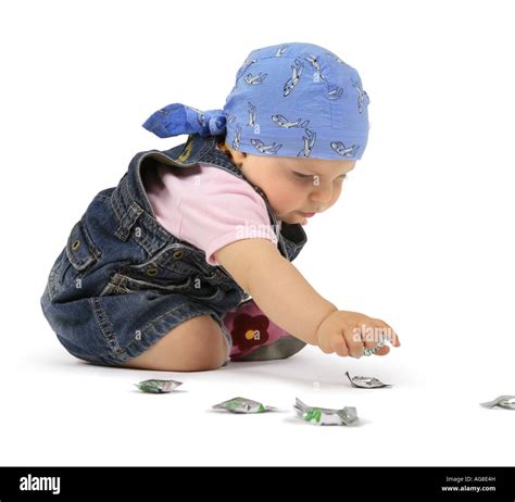 Baby With Sweets Stock Photo Alamy