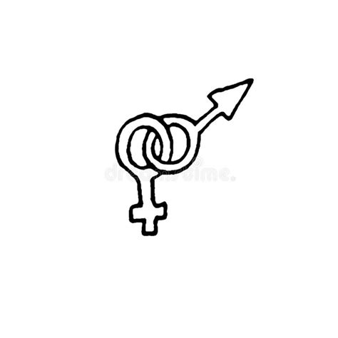 Female And Male Gender Symbols Hand Drawn Outline Doodle Icon Sex And Gender Diversity Concept