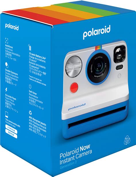 Polaroid Now Instant Film Camera Generation 2 Blue 009073 Best Buy