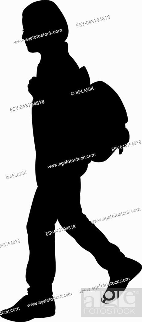 Back To School Kid Silhouette Stock Vector Vector And Low Budget
