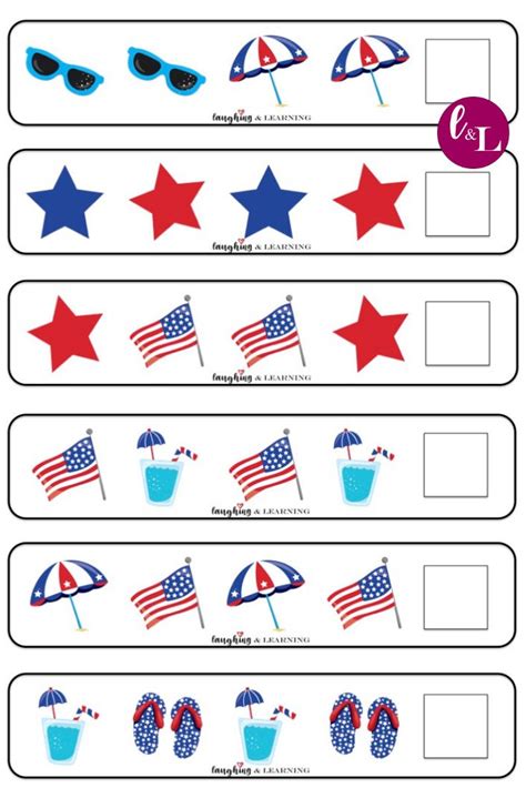 FREE 4th of July Printable Activities! | Laughing & Learning