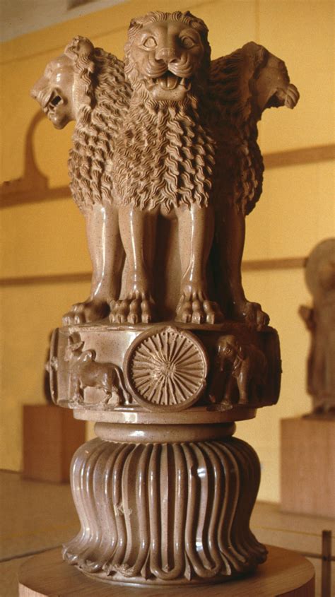 Lion Capitol Of Ashoka Originally Placed On The Top Of The Ashoka
