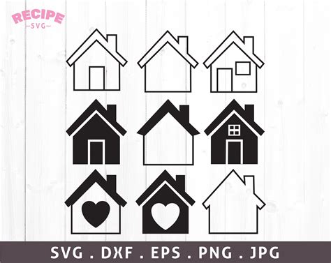 House Svg House Outline Svg House Png Home Svg Download Now Etsy