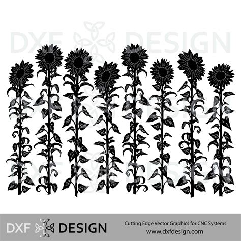Sunflowers Dxf File For Cnc Plasma Cutting