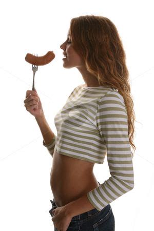 Girl Eats Sausage