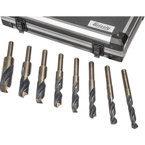 8 Pc Hsscobalt Silver And Deming Drill Bit Set With Aluminum Case At