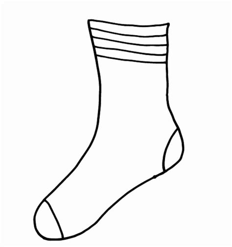 Free coloring sheets to print and download. Sock Coloring Page at GetColorings.com | Free printable ...