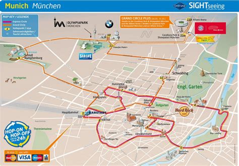 Map Of Munich Bus Tour Hop On Hop Off Bus Tours And Big Bus Of Munich
