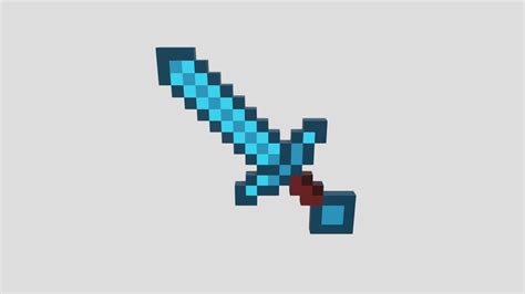 Minecraft Diamond Sword Download Free 3d Model By Wonderboy