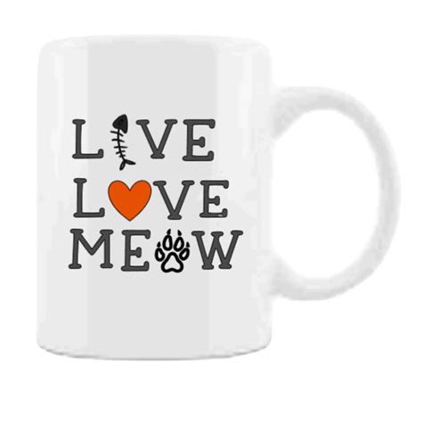Live Love Meow Svg Pet Svg Cat Svg Meow Svg Cut File Silhouette