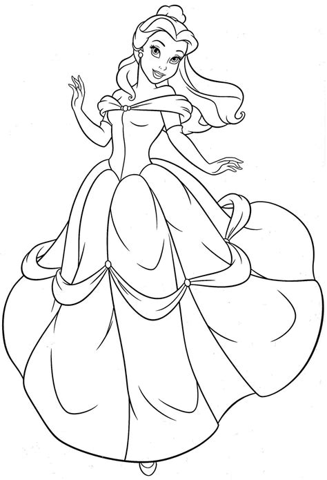 Belle disney princess coloring pages. Princess belle coloring pages to download and print for free
