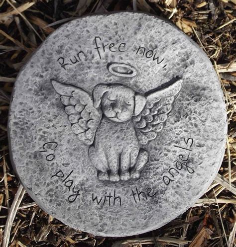 The grave markers arrived yesterday. Pet Memorial Dog Grave Marker - GREY - Stone Garden ...