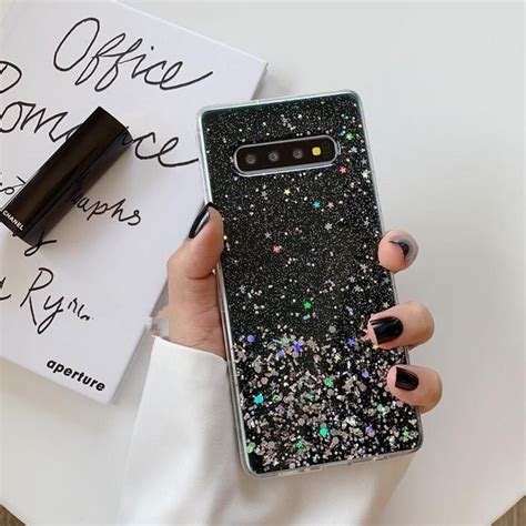 Glitter Bling Sequins Phone Case For Samsung Galaxy S10 S8 S9 Plus Note 8 Note 9 Pink For