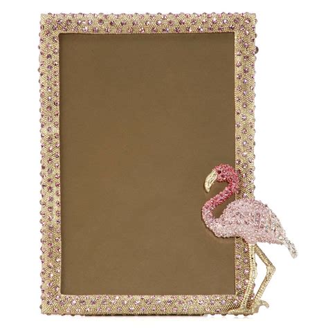 Jeweled Flamingo Frame In 2021 Jeweled Picture Frame Jewel Frames