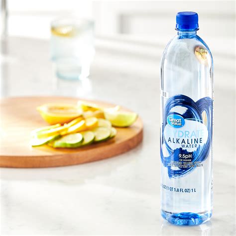 Great Value Hydrate Alkaline Water 338 Fl Oz Bottles 6 Count